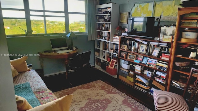 16850 S Glades Dr Unit 8G, North Miami Beach, FL 33162 - office area with wood finished floors