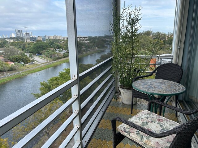 16850 S Glades Dr Unit 8G, North Miami Beach, FL 33162 - balcony with a water view and a city view