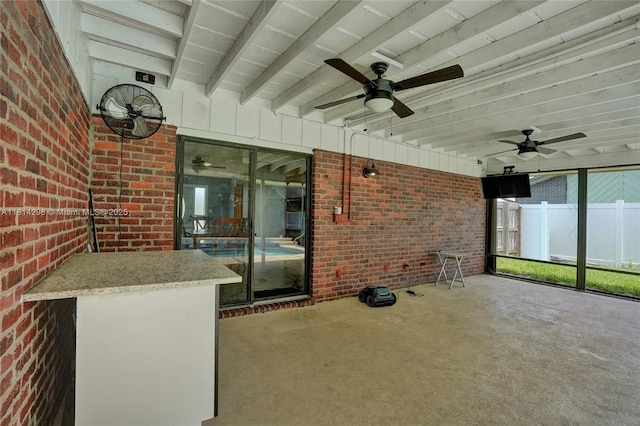 2398 SE Bordeaux Ct, Port St Lucie, FL 34952 - view of patio featuring a ceiling fan