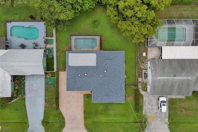 2398 SE Bordeaux Ct, Port St Lucie, FL 34952 - drone / aerial view of a pool