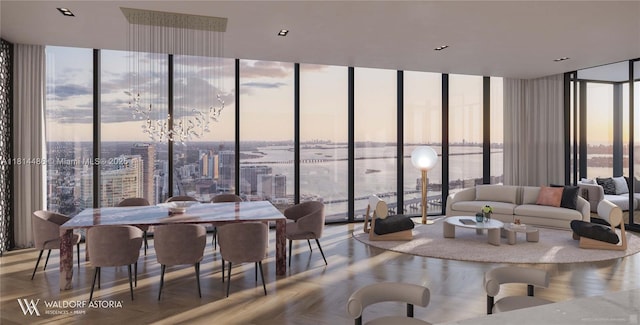 300 N Biscayne Blvd Unit 8502, Miami, FL 33132 - living room with expansive windows, plenty of natural light, and wood finished floors