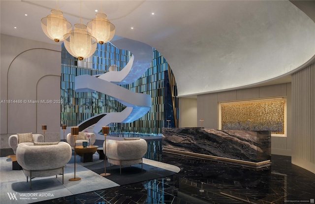 300 N Biscayne Blvd Unit 8502, Miami, FL 33132 - building lobby with recessed lighting