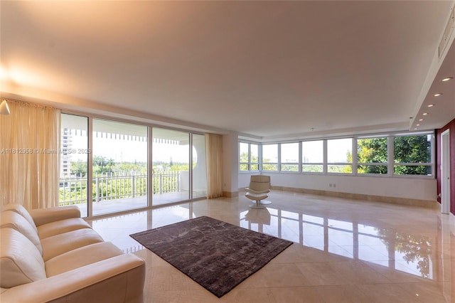 10205 Collins Ave Unit 401, Bal Harbour, FL 33154 - living area with light tile patterned floors and recessed lighting