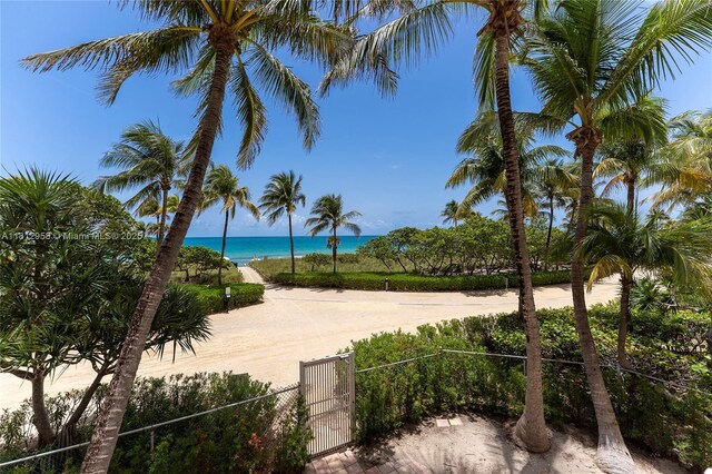 10205 Collins Ave Unit 401, Bal Harbour, FL 33154 - water view with a gate and nearby beach