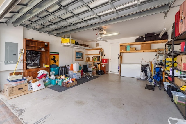 7702 Paddock Pl, Davie, FL 33328 - garage featuring electric panel and a garage door opener