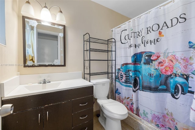 4960 SW 5th St, Margate, FL 33068 - bathroom featuring vanity, tile patterned flooring, and a shower with curtain