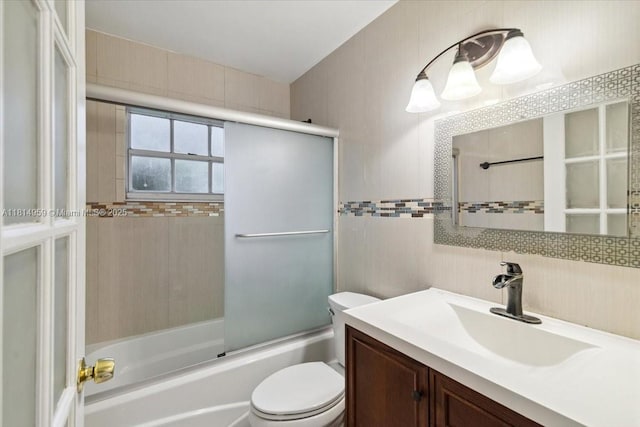 17610 SW 4th Ct, Pembroke Pines, FL 33029 - full bathroom featuring combined bath / shower with glass door, vanity, and toilet