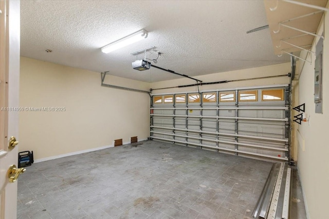 17610 SW 4th Ct, Pembroke Pines, FL 33029 - garage with a garage door opener, electric panel, and baseboards