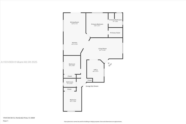 17610 SW 4th Ct, Pembroke Pines, FL 33029 - property floor plan