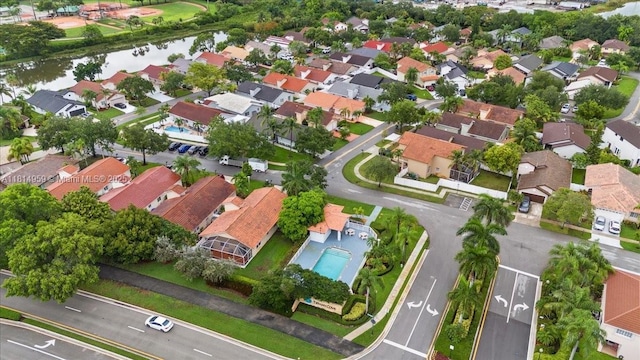 17610 SW 4th Ct, Pembroke Pines, FL 33029 - aerial view of residential area featuring a nearby body of water
