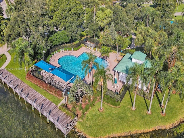 17610 SW 4th Ct, Pembroke Pines, FL 33029 - drone / aerial view of a pool area