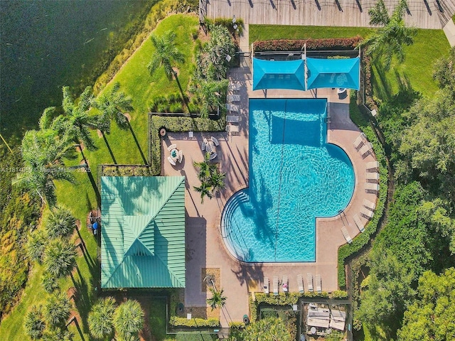 17610 SW 4th Ct, Pembroke Pines, FL 33029 - drone / aerial view of a pool