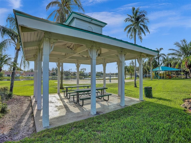 17610 SW 4th Ct, Pembroke Pines, FL 33029 - surrounding community with a gazebo and a lawn