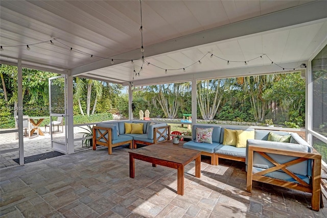 1083 SW 25th Pl, Boynton Beach, FL 33426 - view of patio / terrace featuring an outdoor living space
