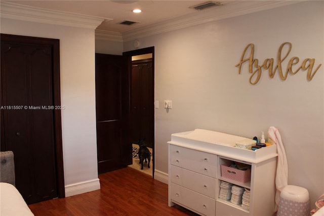 9941 SW 97th Ct, Miami, FL 33176 - bathroom featuring wood finished floors, ornamental molding, baseboards, and a closet