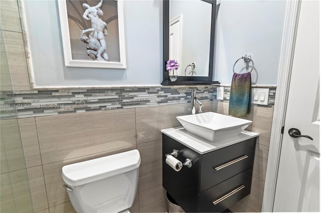 3063 NW 126th Ave, Sunrise, FL 33323 - half bathroom with vanity and tile walls