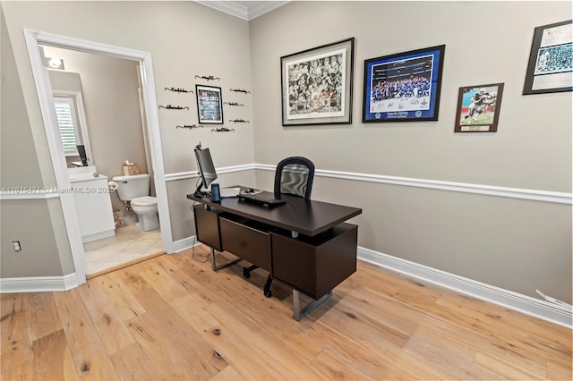 3063 NW 126th Ave, Sunrise, FL 33323 - home office featuring wood finished floors and crown molding