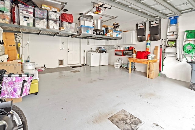 3063 NW 126th Ave, Sunrise, FL 33323 - garage with washing machine and dryer and a garage door opener