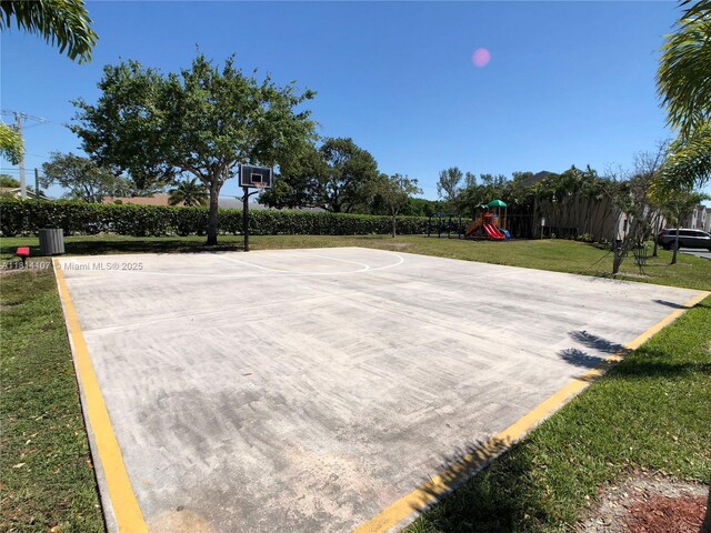 1150 N Liberty Ave Unit K, Homestead, FL 33034 - view of basketball court featuring community basketball court and a yard