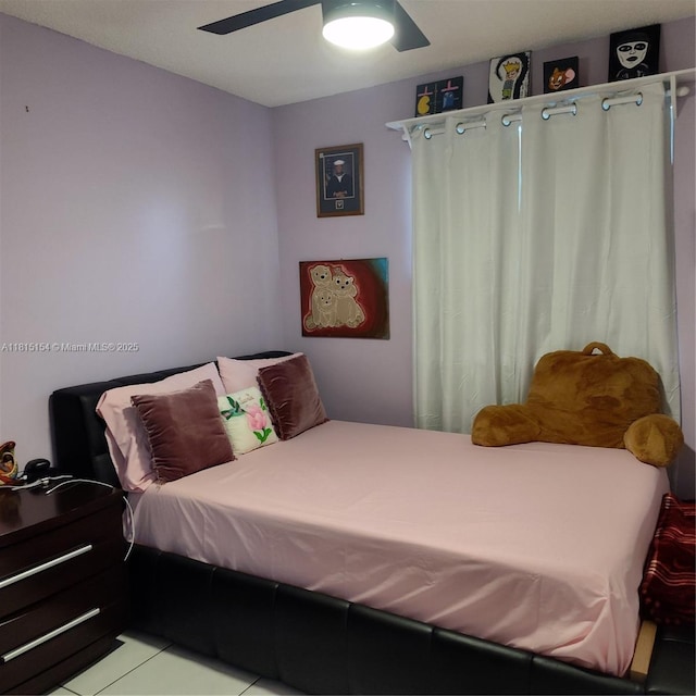 7486 SW 162nd Ct, Miami, FL 33193 - bedroom with ceiling fan and light tile patterned floors