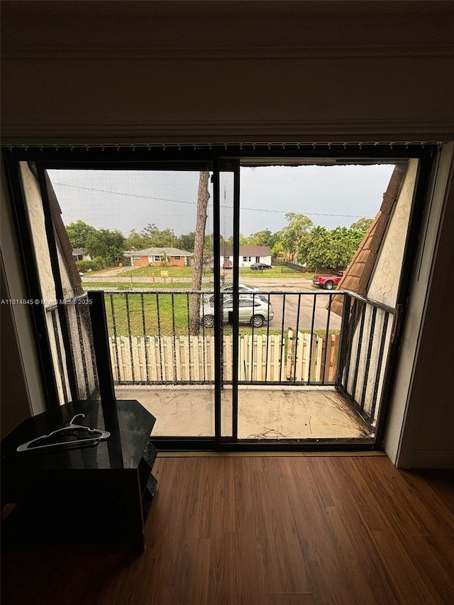 2333 Caroma Ln Unit 1, West Palm Beach, FL 33415 - doorway to outside with wood finished floors