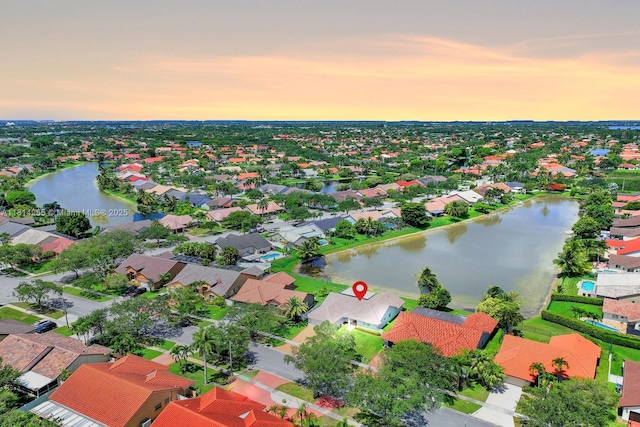 1240 NW 161st Ave, Pembroke Pines, FL 33028 - aerial perspective of suburban area featuring a nearby body of water