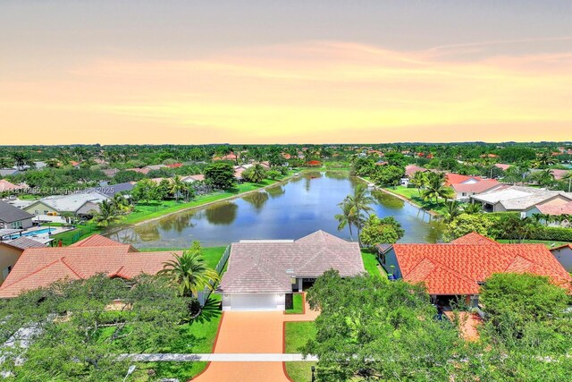 1240 NW 161st Ave, Pembroke Pines, FL 33028 - aerial view of residential area featuring a nearby body of water