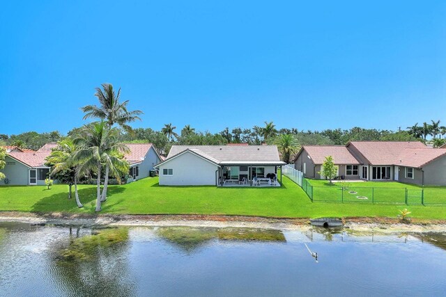 1240 NW 161st Ave, Pembroke Pines, FL 33028 - water view with a fenced backyard