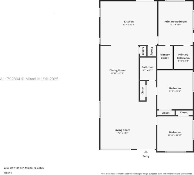 2357 SW 11th Ter, Miami, FL 33135 - room layout