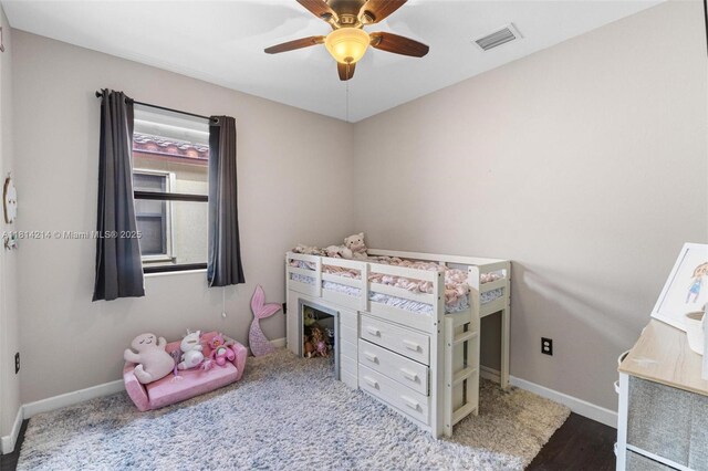 3401 SE 5th St, Homestead, FL 33033 - bedroom with baseboards and ceiling fan