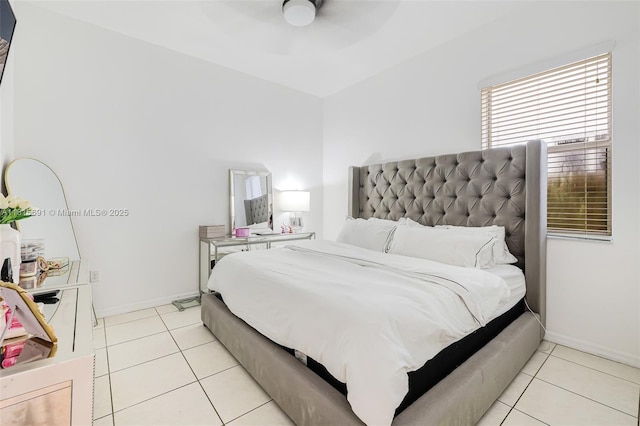 15104 SW 176th St, Miami, FL 33187 - bedroom with light tile patterned flooring, baseboards, and ceiling fan