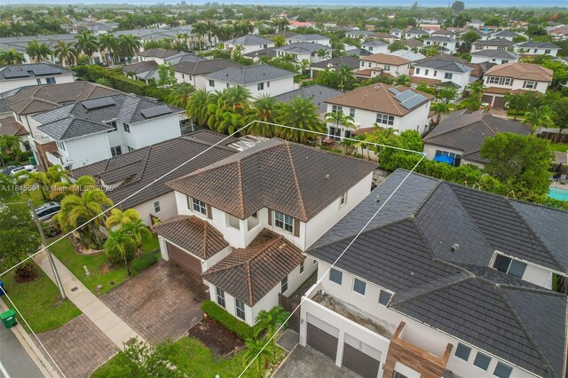 15104 SW 176th St, Miami, FL 33187 - aerial perspective of suburban area with property boundaries highlighted