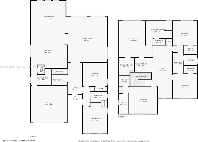 15104 SW 176th St, Miami, FL 33187 - room layout
