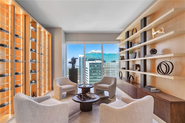 1300 Brickell Bay Dr Unit 4400, Miami, FL 33131 - living area with concrete floors