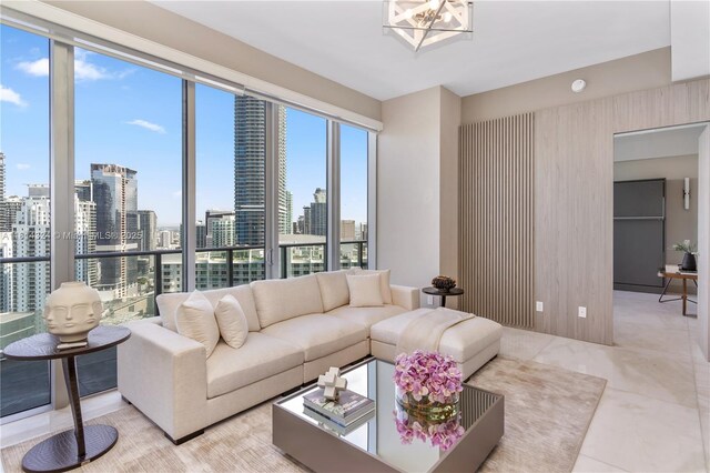 1300 Brickell Bay Dr Unit 4400, Miami, FL 33131 - living room with a view of skyline