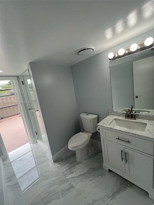 5416 Eagle Lake Dr Unit 4, Palm Beach Gardens, FL 33418 - bathroom with a stall shower and marble finish flooring