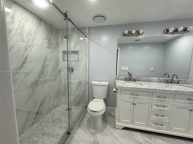 5416 Eagle Lake Dr Unit 4, Palm Beach Gardens, FL 33418 - unfurnished bedroom with marble finish flooring, a textured ceiling, ceiling fan, and high vaulted ceiling