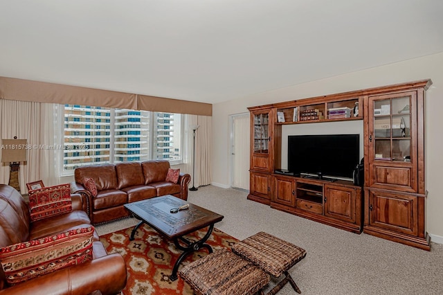 5600 Collins Ave Unit 10E, Miami Beach, FL 33140 - carpeted living room with baseboards