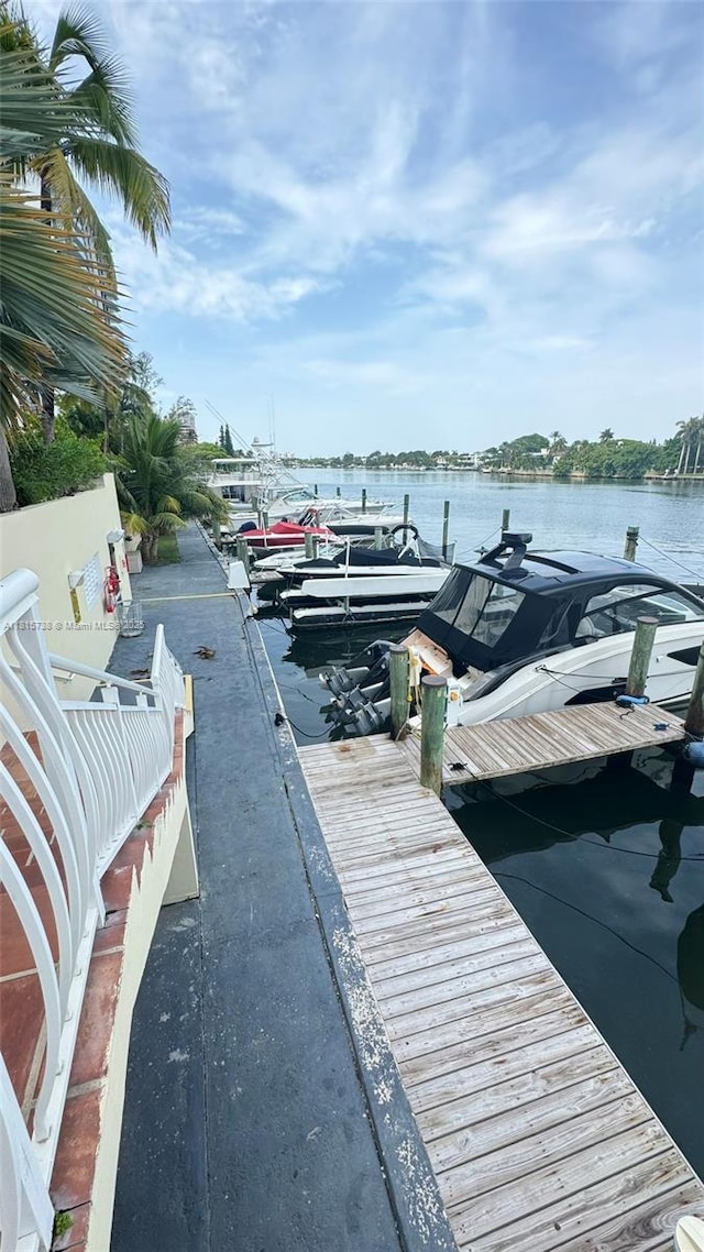 5600 Collins Ave Unit 10E, Miami Beach, FL 33140 - dock area featuring a water view