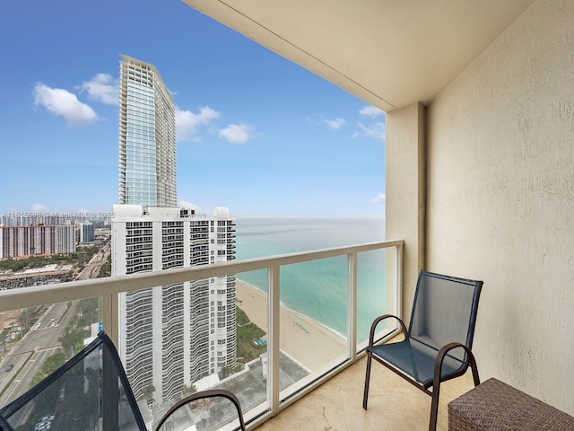 16699 Collins Ave Unit 2906, Sunny Isles Beach, FL 33160 - balcony with a water view and a view of city