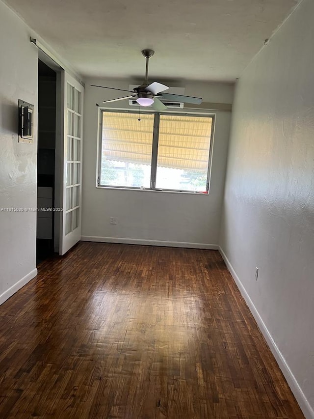 17051 NE 23rd Ave Unit 2E, North Miami Beach, FL 33160 - unfurnished room with healthy amount of natural light, ceiling fan, and wood finished floors