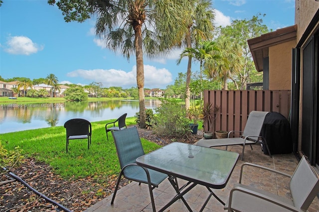 10630 NW 14th St Unit 115, Plantation, FL 33322 - view of patio featuring a water view