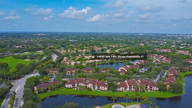 10630 NW 14th St Unit 115, Plantation, FL 33322 - aerial view of property's location featuring nearby suburban area and a large body of water
