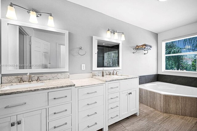 4007 Turquoise Trl, Weston, FL 33331 - full bath featuring double vanity and a garden tub