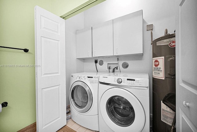 4007 Turquoise Trl, Weston, FL 33331 - laundry room with water heater, cabinet space, and washer and dryer