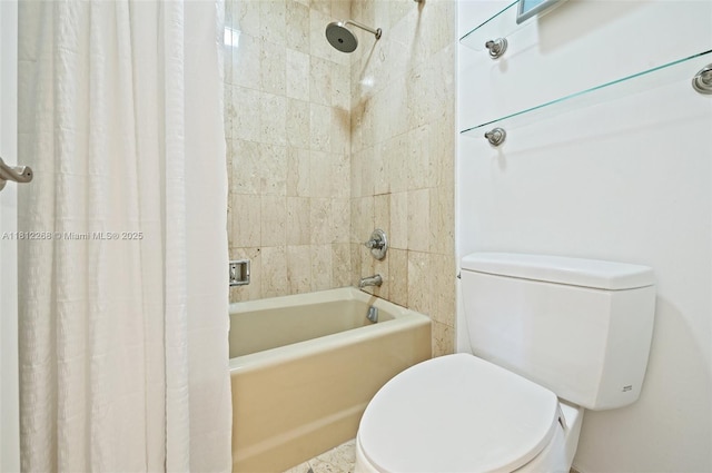 2124 Fisher Island Dr Unit 2124, Miami Beach, FL 33109 - full bathroom featuring toilet and shower / bath combo with shower curtain