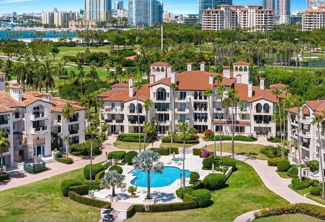 2124 Fisher Island Dr Unit 2124, Miami Beach, FL 33109 - view of urban area with a pool area