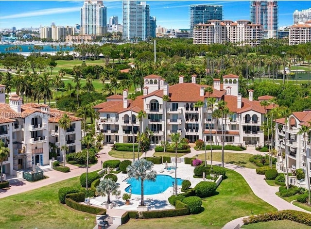 2124 Fisher Island Dr Unit 2124, Miami Beach, FL 33109 - view of urban area with a pool area