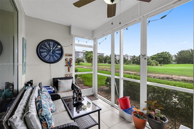 3301 S Palm Aire Dr Unit 106, Pompano Beach, FL 33069 - sunroom / solarium with a ceiling fan