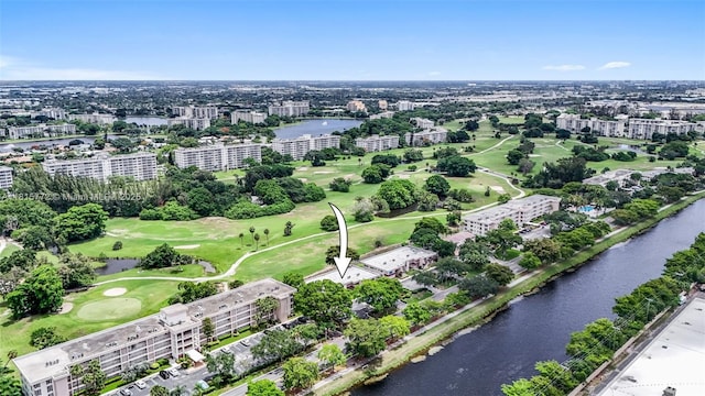 3301 S Palm Aire Dr Unit 106, Pompano Beach, FL 33069 - aerial view of a local golf course, a nearby body of water, and apartment complex / building
